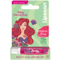 Liposan Disney Edition Princess Ariel Lip Balm 4.8g - Watermelon Shine - Ενυδατικό, Περιποιητικό Βάλσαμο Χειλιών με Διακριτική Ροζ Λάμψη