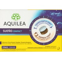 Aquilea Sueno Compact 30tabs - Συμπλήρωμα Διατροφής με Μελατονίνη & Εκχυλίσματα Βαλεριάνας, Πασιφλόρας & Παπαρούνας της Καλιφόρνιας, για Γρηγορότερο & Ποιοτικότερο Ύπνο