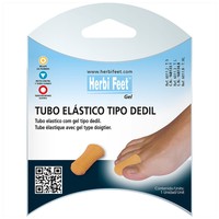 Herbi Feet Elastic Digital Cap with Gel Μπεζ 1 Τεμάχιο - Small - Κλειστός Ελαστικός Σωλήνας Δακτύλου