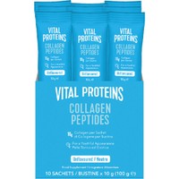 Vital Proteins Collagen Peptides 100g (10 Sachets x 10g) - Συμπλήρωμα Διατροφής Πεπτιδίων Κολλαγόνου για την Καλή Υγεία Μαλλιών, Νυχιών, Δέρματος & Αρθρώσεων σε Σκόνη με Ουδέτερη Γεύση