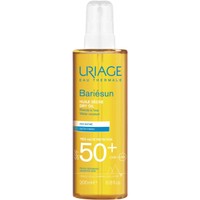 Uriage Bariesun Satin Finish Dry Oil Spray Spf50+, 200ml - Αντηλιακό Ξηρό Λάδι Σώματος & Μαλλιών σε Spray, Πολύ Υψηλής Προστασίας, Κατάλληλο για Ευαίσθητες Επιδερμίδες