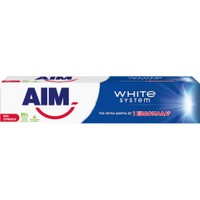 Aim White System Toothpaste 75ml - Φθοριούχος Οδοντόκρεμα για Λεύκανση των Δοντιών & Ενδυνάμωση του Σμάλτου
