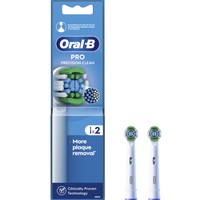 Oral-B Pro Precision Clean Medium Electric Toothbrush Head White 2 Τεμάχια - Ανταλλακτικές Κεφαλές Ηλεκτρικής Οδοντόβουρτσας για Αφαίρεση της Πλάκας, με Μεσαίας Σκληρότητας Ίνες & Ένδειξη Αντικατάστασης Κεφαλής