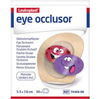 Leukoplast Eye Occlusor 5.5cm x 7.6cm 30 Τεμάχια - Υποαλλεργικά Αυτοκόλλητα Φωτοστεγανά Επιθέματα Ματιών