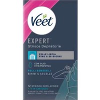 Veet Expert Bikini & Ascelle 16 Τεμάχια - Αποτριχωτικές Ταινίες Κεριού Έτοιμες για Χρήση σε Μπικίνι & Μασχάλες