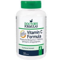 Doctor's Formulas Vitamin C 1000mg Formula Fast Action 30tabs - Συμπλήρωμα Διατροφής Βιταμίνης C Γρήγορης Απορρόφησης για Ενίσχυση του Ανοσοποιητικού Συστήματος