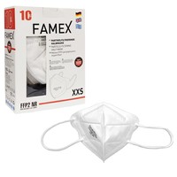 Famex Kids Mask FFP2 NR XXS 10 Τεμάχια - Λευκό - Μάσκες Προστασίας μιας Χρήσης για Παιδιά 2 έως 5 Ετών 