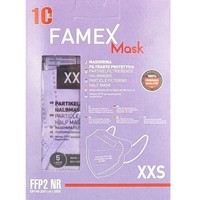 Famex Kids Mask FFP2 NR XXS 10 Τεμάχια - Λιλά - Μάσκες Προστασίας μιας Χρήσης για Παιδιά 2 έως 5 Ετών Λιλά
