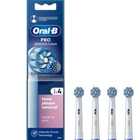 Oral-B Pro Sensitive Clean Soft Electric Toothbrush Head 4 Τεμάχια - Ανταλλακτικές Κεφαλές Ηλεκτρικής Οδοντόβουρτσας για Απαλό Βούρτσισμα, Αφαίρεση της Πλάκας & Απαλές Ίνες