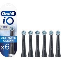 Oral-B iO Promo Ultimate Clean Brush Heads Black 6 Τεμάχια - Ανταλλακτικές Κεφαλές Βουρτσίσματος σε Μαύρο Χρώμα, για Επαγγελματικό Καθαρισμό Ανάμεσα στα Δόντια