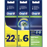 Oral-B Promo Cross Action Clean Maximiser 6 Τεμάχια - Ανταλλακτικές Κεφαλές Ηλεκτρικής Οδοντόβουρτσας με Τεχνολογία Ινών για Ένδειξη Αντικατάστασης της Κεφαλής