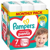 Pampers Active Baby Pants Monthly Pack Νο7 (17+kg) 114 Τεμάχια (3x38 Τεμάχια) - 