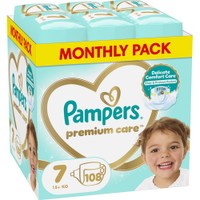 Pampers Premium Care Monthly Pack Νο7 (15+kg) 108 Τεμάχια (3x36 Τεμάχια) - 