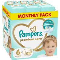 Pampers Premium Care Monthly Pack Νο6 (13-18kg) 128 Τεμάχια (4x32 Τεμάχια) - 