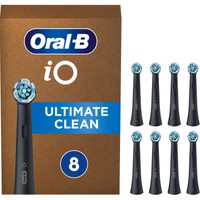 Oral-B iO Ultimate Clean Brush Heads Black 8 Τεμάχια - Ανταλλακτικές Κεφαλές Βουρτσίσματος σε Μαύρο Χρώμα, για Επαγγελματικό Καθαρισμό Ανάμεσα στα Δόντια