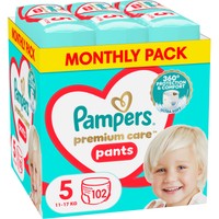 Pampers Premium Care Pants Monthly Pack No5 (11-17kg) 102 Τεμάχια - 