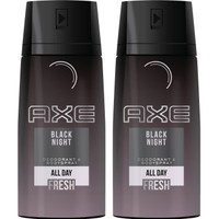 Axe Πακέτο Προσφοράς Black Night Spray 2x150ml 1+1 Δώρο - Αποσμητικό 48ωρης Φρεσκάδας με Ακαταμάχητο Άρωμα