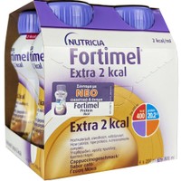 Nutricia Fortimel Extra 2 kcal/ml Mocca 4x200ml - Πόσιμο Θρεπτικό Σκεύασμα Πλούσιο σε Πρωτεΐνες, Μέταλλα & Ιχνοστοιχεία για την Αντιμετώπιση Προβλημάτων Υποσιτισμού & Δυσθρεψίας που Σχετίζονται με Ασθένεια με Γεύση Μόκα