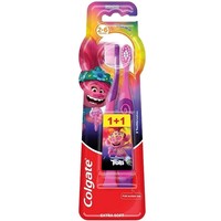 Colgate Promo Smilies Trolls Extra Soft 2+ Years 2 Τεμάχια - Παιδική Οδοντόβουρτσα για πολύ Απαλό Καθαρισμό