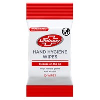 Lifebuoy Hygiene Hand Wipes with Alcohol 10wipes - Αντιβακτηριακά Υγρά Μαντηλάκια