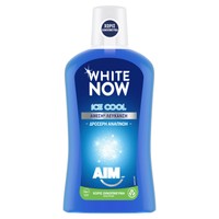 Aim White Now Ice Cool Mouthwash 500ml - Στοματικό Διάλυμα για Άμεση Λεύκανση & Δροσερή Αναπνοή