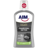 Aim Natural Elements Charcoal Detox Mouthwash 500ml - Στοματικό Διάλυμα με Ενεργό Άνθρακα για Προστασία Κατά της Βακτηριακής Πλάκας