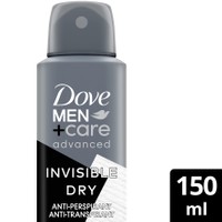Dove Men+ Care Advanced Invisible Dry Deo Spray 150ml - Προηγμένο Ανδρικό Αποσμητικό για Φροντίδα της Επιδερμίδας Κατά των Κηλίδων της Εφίδρωσης Μακράς Διάρκειας