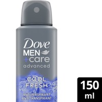 Dove Men+ Care Advanced Cool Fresh Deo Spray 150ml - Προηγμένο Ανδρικό Αποσμητικό με Διακριτικό Άρωμα Φρεσκάδας Μακράς Διάρκειας