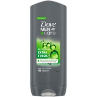 Dove Men Care Refreshing Extra Fresh 3in1 Body, Face & Hair Wash 400ml - Ενυδατικό Αφρόλουτρο Προσώπου, Σώματος & Μαλλιών για Άνδρες, με Άρωμα Μανταρίνι & Σανταλόξυλο