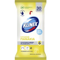 Klinex Hygiene Wet Cleaning Wipes 30 Τεμάχια - Υγρά Πανάκια Καθαρισμού με Άρωμα Λεμόνι