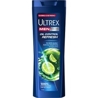 Ultrex Men Oil Control Refresh Anti-Dandruff Shampoo 225ml - Αντιπιτυριδικό Σαμπουάν Κατά της Λιπαρότητας με Εκχύλισμα Λεμονιού