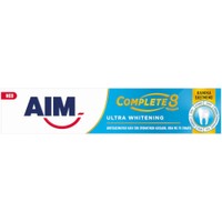 Aim Complete 8 Actions Ultra Whitening Toothpaste 75ml - Αποτελεσματική Οδοντόκρεμα Κατά των Χρωματικών Λεκέδων, Ήπια με το Σμάλτο για Όλο το Στόμα