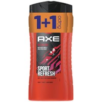 Axe Πακέτο Προσφοράς Recharge Sport Refresh 3 in 1 Shower Gel 2x400ml - Ανδρικό Δροσιστικό Αφρόλουτρο Ιδανικό για Πρόσωπο, Σώμα & Μαλλιά