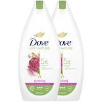 Dove Πακέτο Προσφοράς Care by Nature Glowing Shower Gel 2x400ml - Αφρόλουτρο Gel με Εκχύλισμα Λουλουδιών Λωτού