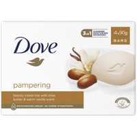 Dove Πακέτο Προσφοράς Pampering Beauty Cream Bar with Shea Butter 4x90g - Ενυδατική Μπάρα Καθαρισμού Σώματος με Βούτυρο Καριτέ & Άρωμα Βανίλιας