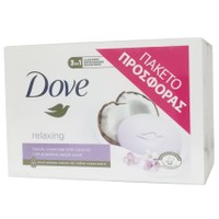 Dove Πακέτο Προσφοράς Relaxing Beauty Cream Bar with Coconut & Jasmine 4x90g - Ενυδατική Μπάρα Καθαρισμού Σώματος με Ευχάριστο Άρωμα Καρύδας & Γιασεμί