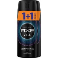 Axe Πακέτο Προσφοράς A.I. Powerd Fragrance Limited Edition Deo Spray 2x150ml 1+1 Τεμάχιο Δώρο - Ανδρικό Αποσμητικό Spray με Άρωμα που έχει Δημιουργηθεί με τη Βοήθεια Τεχνητής Νοημοσύνης