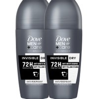 Dove Men & Care Πακέτο Προσφοράς Roll-On Advanced Invisible Dry 72h Protection 2x50ml (1+1 Δώρο) - Ανδρικό Αποσμητικό Roll-On για Δυνατή Προστασία Κατά του Ιδρώτα & των Λευκών Σημαδιών