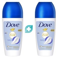 Dove Πακέτο Προσφοράς Advanced Care Roll-On Talco 48h 2x50ml (1+1 Δώρο) - Αποσμητικό Roll-On με Αντιιδρωτική Προστασία & Άρωμα Πούδρας