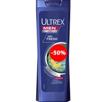 Ultrex Promo Men 24H Fresh 360ml - Αντιπυτιριδικό Σαμπουάν για Άνδρες με Εκχύλισμα Λεμονιού & Μέντας για Φρεσκάδα Διαρκείας