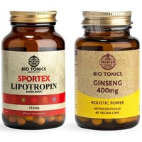 Bio Tonics Πακέτο Προσφοράς Lipotropin 415mg 60 caps & Ginseng 400mg 40veg.caps - Συμπλήρωμα Διατροφής για Απώλεια Βάρους & Συμπλήρωμα Διατροφής για Τόνωση του Οργανισμού
