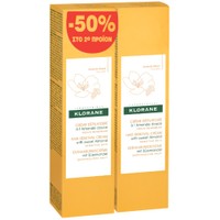 Klorane Promo Almond Hair Removal Cream Sensitive Skin 300ml (2x150ml) - Αποτριχωτική Κρέμα με Αμύγδαλο για Πρόσωπο - Σώμα, Ιδανική για Ευαίσθητες Επιδερμίδες