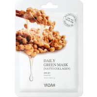 Yadah Daily Green Natto Collagen Elasticity Mask 25ml - Υφασμάτινη Μάσκα Προσώπου από Μπαμπού που Ενισχύει με Κολλαγόνο την Επιδερμίδα