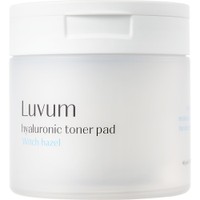 Luvum Hyaluronic Toner Witch Hazel Pad 60 Τεμάχια - Ενυδατικά & Απολεπιστικά Toner Pads με Εκχύλισμα Αμαμελίδας