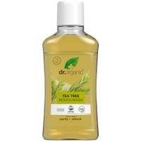 Dr Organic Tea Tree Mouthwash 500ml - Στοματικό Διάλυμα με Δροσερό Άρωμα Μέντας