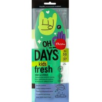 Christou Oh Happy Days Kids Fresh Deodorishing Comfort Insoles Πράσινο 1 Ζευγάρι, Κωδ CH-077 - No 30 / 37 - Παιδικοί Αποσμητικοί, Αντιμικροβιακοί Πάτοι με Βιολογικά Αιθέρια Έλαια Μέντας & Κίτρου