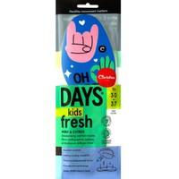 Christou Oh Happy Days Kids Fresh Deodorishing Comfort Insoles Μπλε 1 Ζευγάρι, Κωδ CH-074 - No 30 / 37 - Παιδικοί Αποσμητικοί, Αντιμικροβιακοί Πάτοι με Βιολογικά Αιθέρια Έλαια Μέντας & Κίτρου