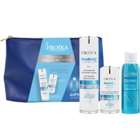 Froika Promo Hyaluronic C Micro Cream 50ml & Eye Cream 15ml & Δώρο Moist Wash 100ml & Νεσεσέρ 1 Τεμάχιο - Αντιγηραντική - Ενυδατική Κρέμα Προσώπου & Κρέμα Ματιών για την Αντιμετώπιση των Μαύρων Κύκλων - Πρησμένων Ματιών & Ενυδατικό Υγρό Καθαρισμού για Πρόσωπο - Σώμα με Υαλουρονικό Οξύ