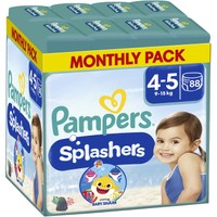 Σετ Pampers Splashers Disposable Swim Pants Monthly Pack No4-5 (9-15kg) 88 Τεμάχια (8x11 Τεμάχια) - 