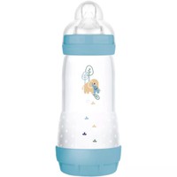 Mam Easy Start Anti-Colic Plastic Bootle 4m+, 320ml, Κωδ 356SBc - Μπλε 2 - Μπιμπερό Πολυπροπυλενίου με Θηλή Σιλικόνης Μεγάλης Ροής & Σύστημα Κατά των Κολικών